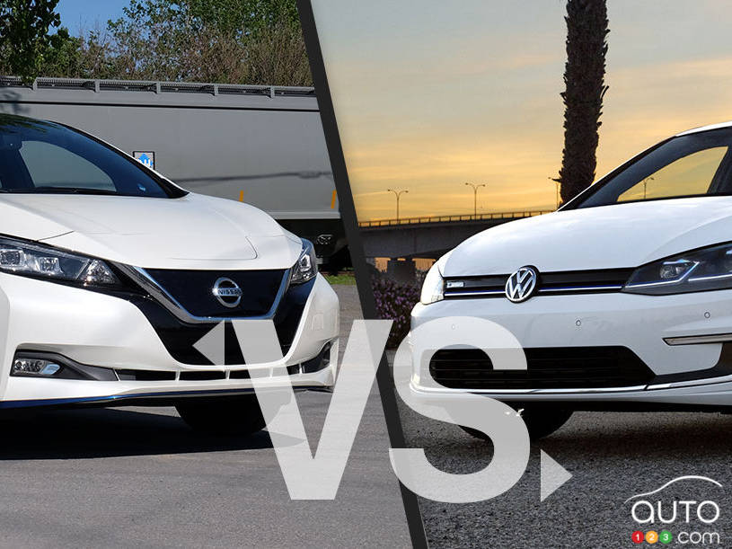 2019 Nissan LEAF VS 2019 Volkswagen e-Golf